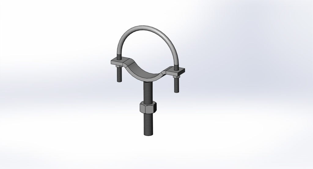 fig-422udip-adjustable-pipe-support-w-u-bolt-for-ductile-iron-pipe