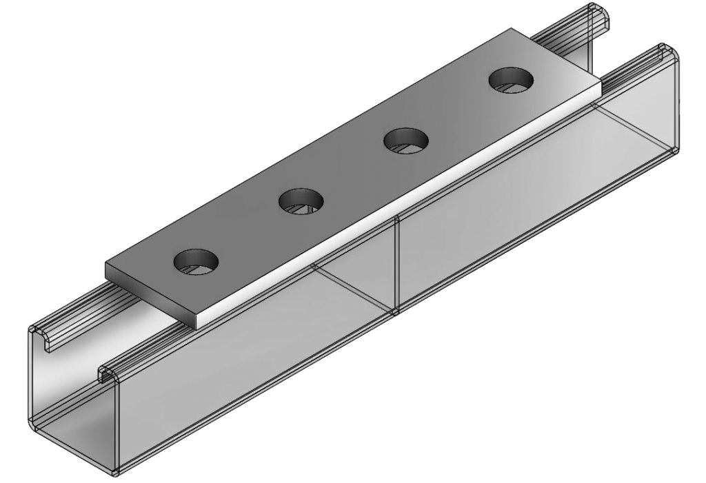 Fig. 9007FF 4Hole Splice Plate 15/8" x 71/4" Empire Industries
