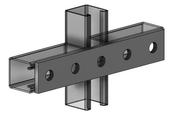 Fig. 9008FF 5-Hole Splice Plate 1-5/8" x 9-1/8"
