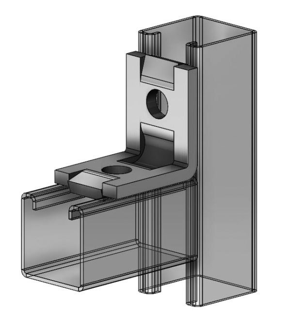 Fig. 9024CA 2-Hole Corner Angle With Guides, 1-5/8" x 2-1/4"
