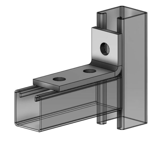 Fig. 9028CA 3-Hole Corner Angle, 1-7/8" x 3-7/8"