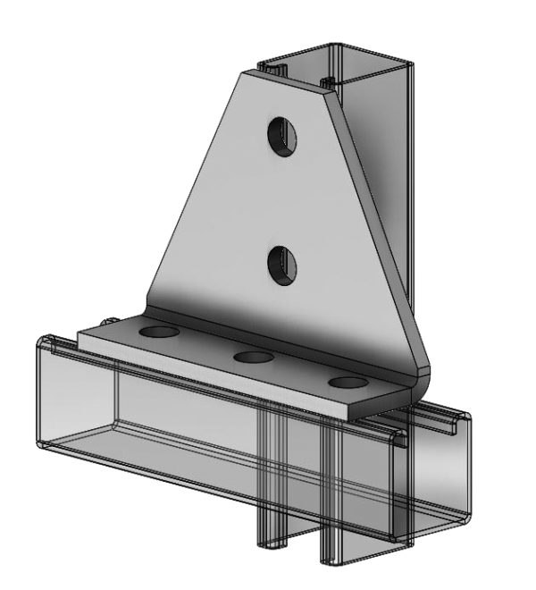 Fig. 9039CA 5-Hole Shelf Gusset Angle, 1-5/8" x 4-1/8"