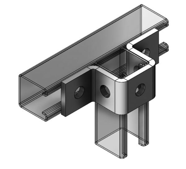 Fig. 9053UF 5-Hole "U" Support for 1-5/8" x 1-5/8" Strut