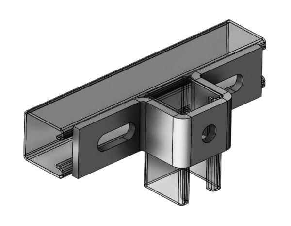 Fig. 9054UF Adjustable 1-Hole, 2-Slot "U" Support for 1-5/8" x 1-5/8" Strut