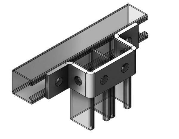 Fig. 9055UF 6-Hole "U" Support for 1-5/8" Double Strut