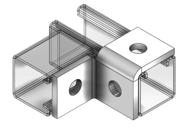 Fig. 9068WF 2-Hole Single Corner Connetion, Left Hand