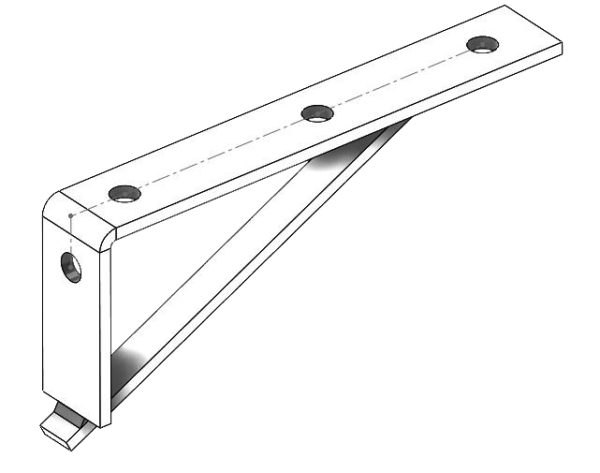 Fig. 9104BB Heavy Duty Bracket, 10-1/2"