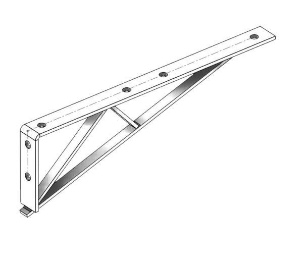 Fig. 9109BB Heavy Duty Shelf Bracket, 20-1/2"