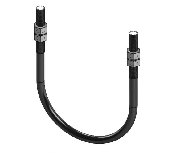 Fig. 137DIP Standard U-Bolt For Ductile Iron Pipe With 4 Hex Nuts