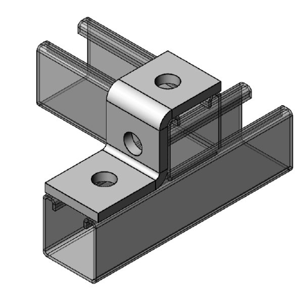 Fig. 9062ZF 3-Hole "Z" Support for 1-5/8" x 1-5/8" Strut