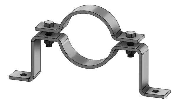 Standard AIS offset pipe clamp